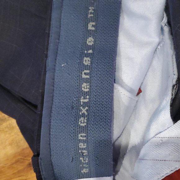 Men's Louis Raphael Rosso graph check dress pants with hidden extension 38x30 - Picture 5 of 9